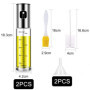 2 Pièces 100ml Vaporisateur d'huil de Cuisine avec Balance, Vaporisateur d'huile et de vinaigre, en Verre et en Acier Inoxydable