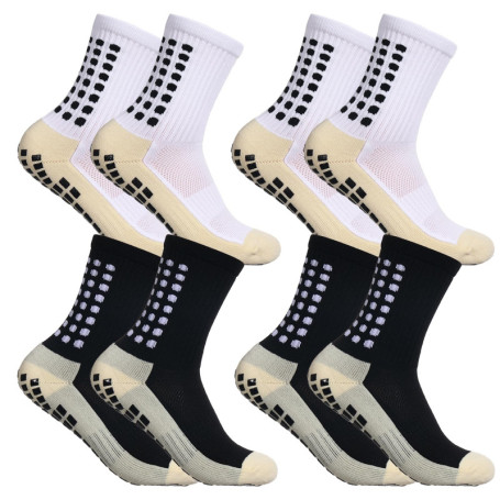 DALAETUS 4 Paires Chaussettes de Football, Chaussette de Sport Antidérapante, Chaussette de Sport Respirant pour Football, Baske