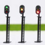 JTD04 Lot de 5 Feux de signalisation pour modélisme ferroviaire Vert/Jaune/Rouge Ho 6,8 cm 12 V LED