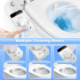 NVIYAM Toilette Japonaise Bidet, Bidet Toilette Gauche WC Bidet, Toilette WC non Electrique, Accessoire pour Toilettes avec Doub