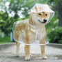 Bireegoo 1 manteau de pluie imperméable en plastique transparent pour chien de petite et moyenne taille (L)