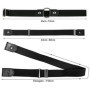 Firschoie 2 Pièces Ceinture Extensible Sans Boucle, Élastique Invisible Unisexe Ajustable pour Femme Homme, Convient aux Jeans e