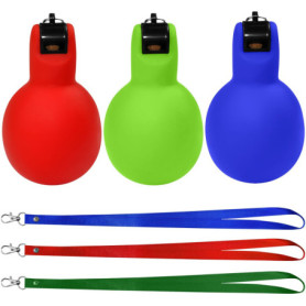 KNGNGK 3 Pièces Sifflet à Main, Sifflet Hygiénique 11.5 x 6.5 cm, Sifflet Poire à Main, Sifflet à Main Pression, Sifflet à Main 