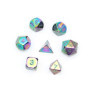 DollaTek 7PCS Metal Dice Set DND Game Polyhedral Solid Metal D&D Dice Set avec Sac de Rangement et Alliage de Zinc avec émail po