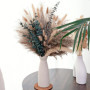 Herbe de la Pampa Verte - Décoration de Table pour Salle à Manger et Salon - Fleurs Séchées et Artificielles - Petite Décoration