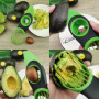 Coupe-avocat 3 en 1 - Coupe-fruits - Séparateur en plastique - Couteau de cuisine - Outils de légumes