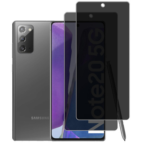 KELOLIN [2 pièces] Anti Espion Verre Trempé Protection écran Pour Samsung Galaxy Note 20 5G 9H Dureté, Anti Rayures, Confidentia