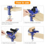 Étau de Table, 80mm étau d'établi, petit étau à pince pour établi, étau rotatif à 360 ° avec base et axe, étau pour le travail d