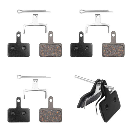 Fousenuk 4 Paires plaquette de Frein VTT Semi-Métalliques, Haute Performance Plaquettes de Frein Velo, Rèsistant plaquette de Fr