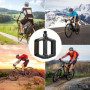 Fousenuk 1 Paire Pedale Velo Noir, Pédales VTT Étanches, Pédale de Vélo Antidérapant, Pedales avec Bandes Réfléchissantes, Pédal