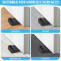 FERRGIA 8 Noir Cale Porte Caoutchouc Souple,Hauteur Reglable Antidérapante Bloc,Non Toxique,Non Odeur Arrêt de Cale Porte,Caoutc