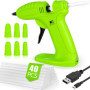 SaiXuan Pistolet à Colle Chaude sans Fil, Batterie Rechargeable 2600mAh, inclut 40 Bâtons de Colle 7mm et 6 Protège-Doigts en Si