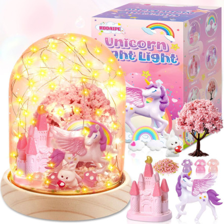 RDDAIPE DIY Veilleuse Licorne Fille, Licorne Bricolage Enfant Loisirs Créatifs Activités Manuelles Fille 3 4 5 6 7 8 9 10 11 12 