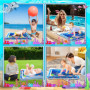 ZPQAODI Tapis de jeu aquatique pour bébé, tapis de jeu aquatique, gonflable, 66 x 50 cm, tapis de jeu rempli d'eau, tapis de jeu