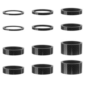 Fibre de Carbone Entretoise, 12pcs Entretoises de Casque Sont Utilisés pour le Guidon de Vélo, Entretoise de Casque de Vélo Pour