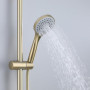 DILECI - Colonne de Douche en Or Brossé avec Mitigeur – Design Luxueux et Économiseur d’Eau – Pomme de Douche Rotative, Douchett