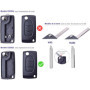 ANGOFIZ Coque Clé Pliable 3 Boutons Coffre CE0523 Lame VA2 Compatible avec Peugeot 207 207SW 208 307 307SW 308 407 408 Partner E