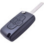 ANGOFIZ Coque Clé Télécommande 4 Boutons CE0523 Lame VA2 Compatible avec Peugeot 807 1007 Citroen C8 Fiat ULYSSE