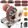 SI FANG Mini Ponceuse à Bande électrique Kit d'affûtage de Couteau, Petite Meuleuse d'établi, 7 Vitesses réglables, Pour le Trav