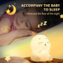 Diboniur Veilleuse Enfant Rechargeable Veilleuse Bébé Lampe, 7 Couleurs LED Veilleuse Filles, Silicone Lampe de Chevet Tactile p