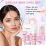 HASAIKA® Sakura Ensemble De Soins De La Peau, Coffrets Cadeau de Soins pour la Peau, Hydratant et nourrissant Comprend une bross