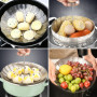 Dyaucwpo Panier Vapeur INOX, Pliable Panier à Vapeur pour Légumes(16-25.4cm), Paniers Cuit-Vapeur Inoxydable à Manche Télescopiq
