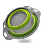 Zeripikfoasp 2 Pièces Passoire Pliable, Passoire Cuisine Pliable, Passoires Rétractable, Silicone Collapsible Colander, Passoire