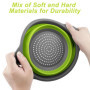Zeripikfoasp 2 Pièces Passoire Pliable, Passoire Cuisine Pliable, Passoires Rétractable, Silicone Collapsible Colander, Passoire