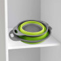 Zeripikfoasp 2 Pièces Passoire Pliable, Passoire Cuisine Pliable, Passoires Rétractable, Silicone Collapsible Colander, Passoire