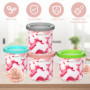 Luazvilkpsar 4 Pièces Récipients à Crème Glacée de Rechange, 16oz Récipient à Glace Ninja Compatible avec NC301 NC300 NC299AMZ, 