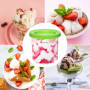 Luazvilkpsar 4 Pièces Récipients à Crème Glacée de Rechange, 16oz Récipient à Glace Ninja Compatible avec NC301 NC300 NC299AMZ, 