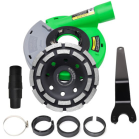 Diment Power Capot de Protection pour meuleuses d'angle 115mm / 125mm + Disque Diamant à Meuler Béton 125mm