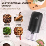 Weinsamkeit Moulin à Café Electrique, USB Rechargeable Moulin a Cafe avec Meule en Céramique et Brosse Coffee Grinder Rugosité R