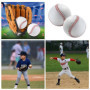 Lot de 4 ballons de baseball cousus à la main - Baseball souple de 9 pouces - En polyuréthane souple - Balles de baseball - Pour
