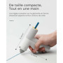 HOTO Pistolet à Colle Chaude sans Fil, Hot Glue Gun 30S Chauffage Rapide, avec 10 Bâtons de Colle, Recharge de Type-C, 2000mAh, 