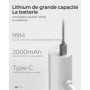 HOTO Pistolet à Colle Chaude sans Fil, Hot Glue Gun 30S Chauffage Rapide, avec 10 Bâtons de Colle, Recharge de Type-C, 2000mAh, 