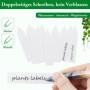 Lot de 210 Étiquettes pour Plantes Blanches en Plastique – Résistantes aux Intempéries – 10 x 2 cm – Etiquette Plante Pour Jardi