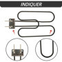 WOZLO Grille Barbecue，Barbecue，Weber Accessoires Barbecue，Élément Chauffant de Remplacement pour Barbecue, Compatible 66631 (rég
