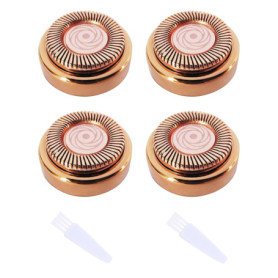 4pcs têtes de rechange pour épilateur facial avec 2 brosses de nettoyage, outil de remplacement d'épilation pour les lèvres, le 