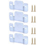 QWORK® 4 Pcs Supports de Fixation pour Canapé Sectionnel, Connecteur de Canapéà Emboîtement en Fer Galvanisé avec Vis (96 x 46 m