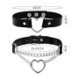 Colliers Coeur 2 Pièces, Colliers En Cuir, Colliers Chaîne, Colliers D'Amour, Colliers Punk En Forme De Coeur, Colliers Ras De C