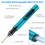 Mini Stylo Perceuse Électrique, Mini Perceuse Électrique à 3 Vitesses, Mini Perceuse Électrique Manuelle, Avec 10 Petits Forets,
