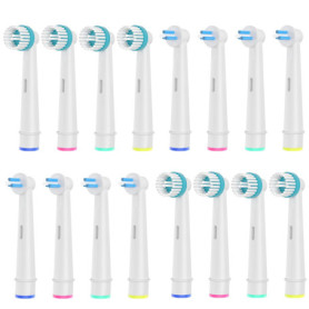 8 Brossettes Interspace et 8 Brossettes Ortho Care Essentials, Brossette de Rechange Compatibles avec les Oral-B Brosse a Dent E