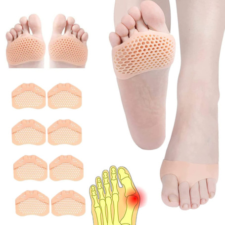 Coussinets Metatarsiens,8pcs Coussinet Plantaire Gel Coussin Gel Pieds,coussinet d'avant pied,Métatarsien Coussinets,Soulager la