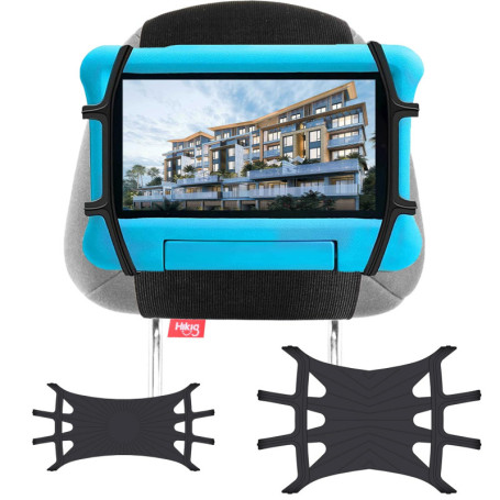 Hikig Support de tablette en silicone pour appuie-tête de voiture pour enfants sur siège arrière, compatible avec iPad, iPad min