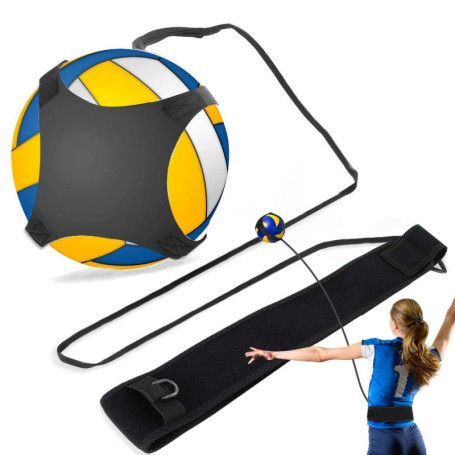 Yosoo Health Gear Football/Volleyball Training Aid Ball, Réglable, Noir et Jaune