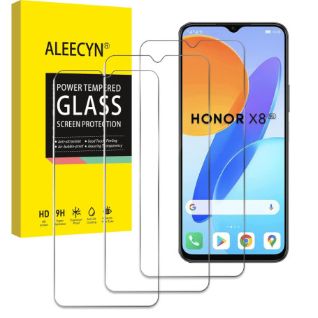 [3 Pièces] Verre Trempé Protecteur D’écran Compatible avec Honor X8 5G / Honor X6, sans Bulles, Vitre HD Ultra, Ultra Solide, An