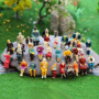 Bessy shop 100pcs Figurines des Personnes Peintes pour Modele Train Echelle Ho(1:100) Figurines peintes pour Modèle de Train