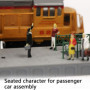 Bessy shop 100pcs Figurines des Personnes Peintes pour Modele Train Echelle Ho(1:100) Figurines peintes pour Modèle de Train