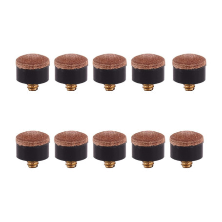 DaiUni 10 pièces Embout Queue de Billard, 10 mm Embout Billard en Bois à Visser en Métal pour Snooker Changement